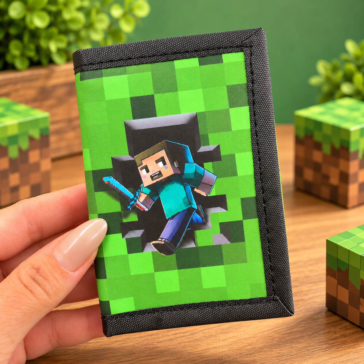Kids’ Gaming & Sports Wallet – Fun Printed Tri-Fold Wallet