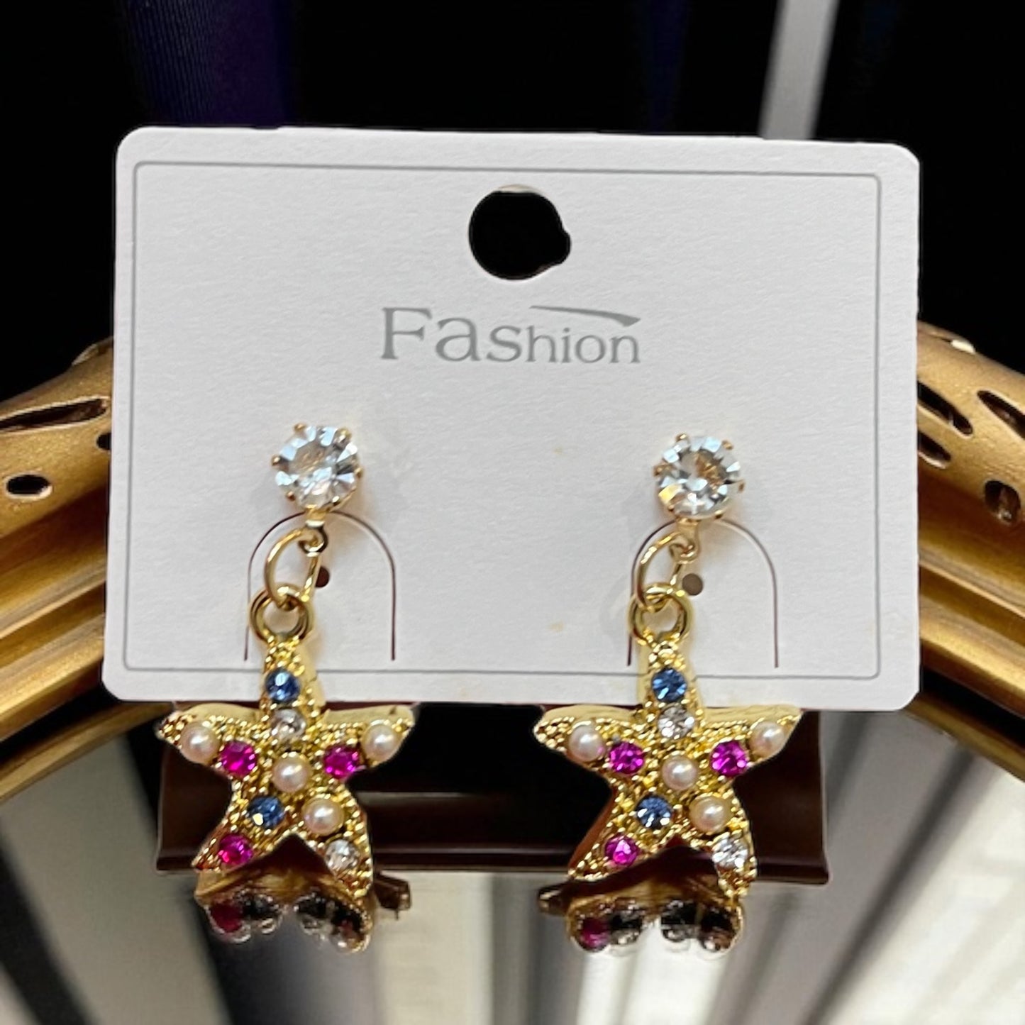 Colorful Trending Starfish Drop Earrings
