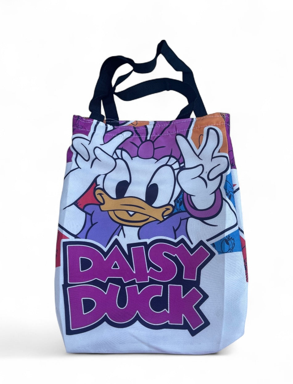 Cartoon Print Tote bag with Zip Closure