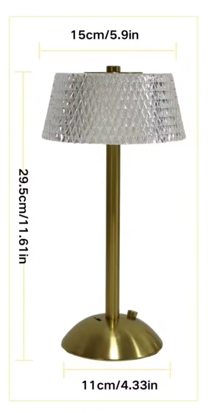 Diamond Table Lamp – USB Rechargeable Touch Lamp