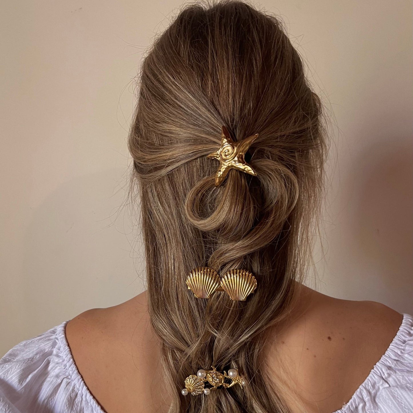 1Pc Starfish Hair Accessories Gold Color Waterproof Hairpin Headband 2025 Trending Hair Accessories Fashion Jewelr
