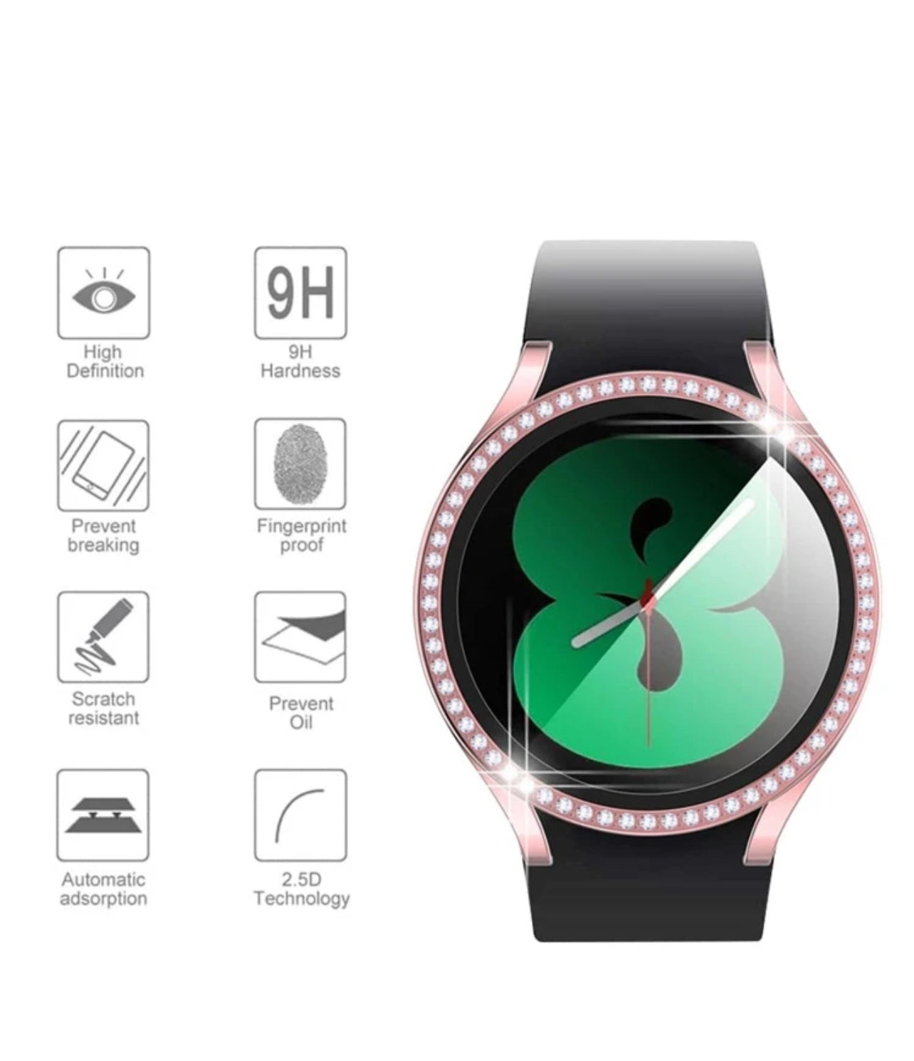 2 In 1 Watch Case & Screen Protector Compatible With Samsung