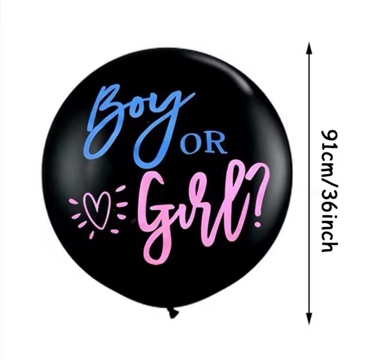 1 Set Giant Boy Or Girl Gender Reveal Black Latex Balloon Baby Shower Confetti Ballons Birthday Gender Reveal Party Decoration