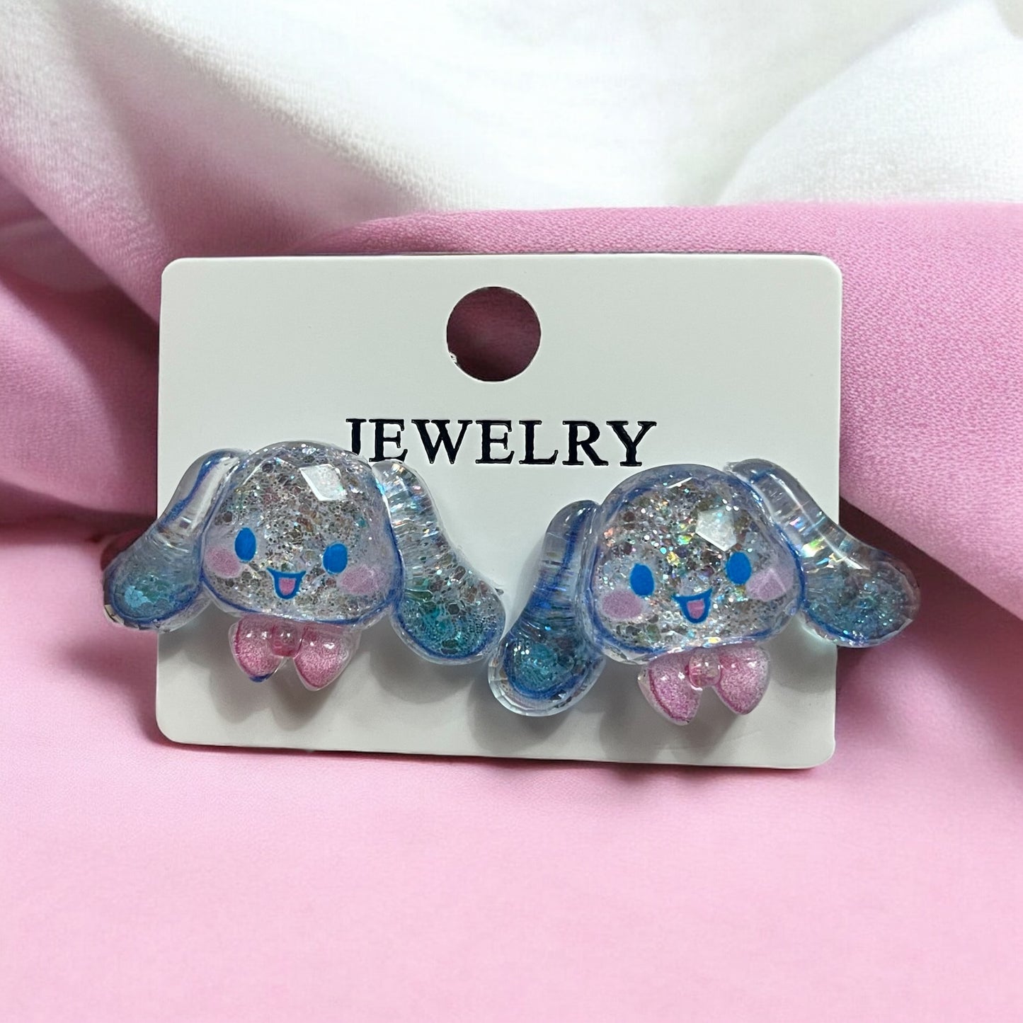 1Pair Sanrio Anime Earrings Cute Cinnamorolls My Melodys Kuromis Resin Girlfriend Girl's Stud Earrings Jewelry Gift