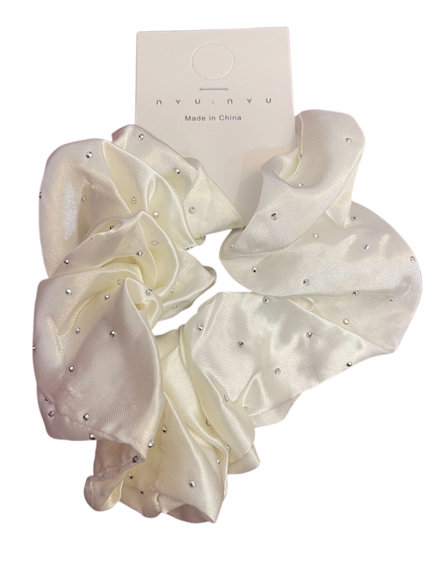 Metallic hair scrunchies for woman Advertise