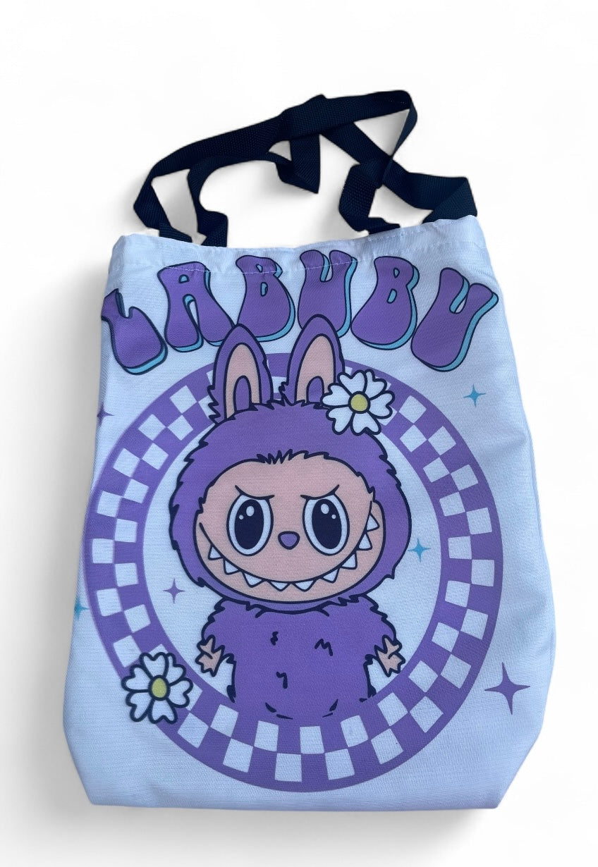 Cartoon Print Tote bag with Zip Closure