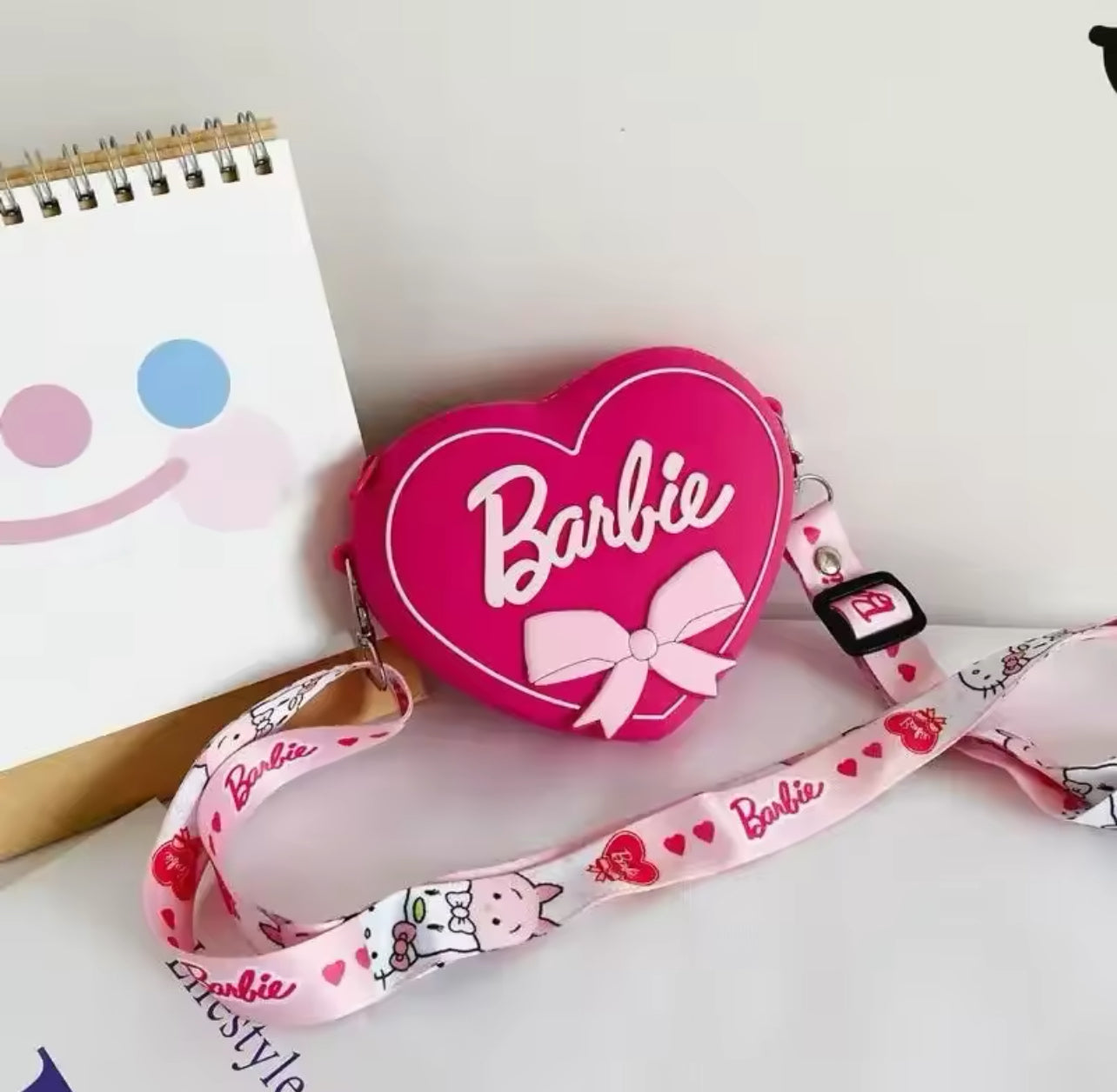 Barbie Cute Coin Purse Cute Cartoon Fashion Silicone Coin Key Storage Bag Portable Bluetooth Earphone Bags Toys Girl Gifts