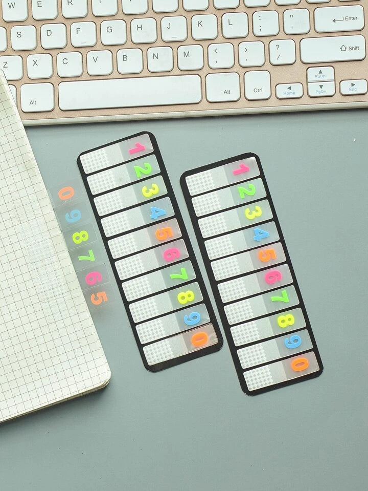 Number Print Index Sticky Note