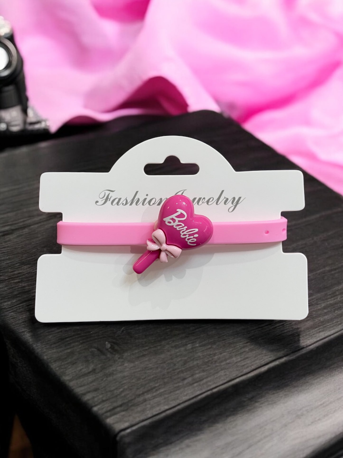 Cute Barbie Adjustable Rubber Bracelet