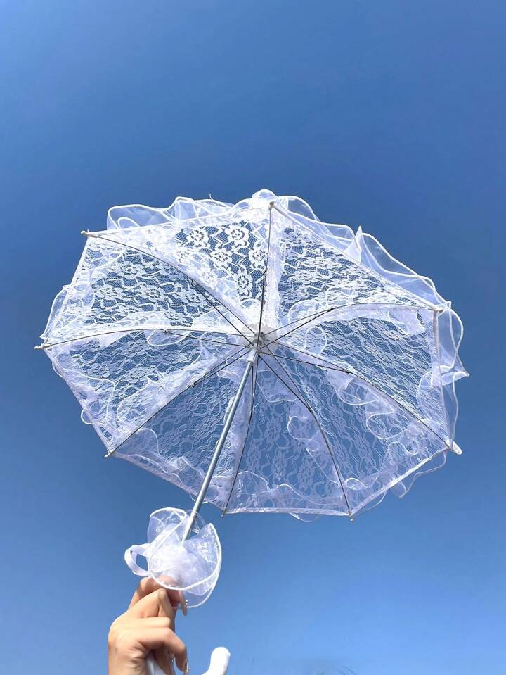 Elegant Wedding Bride Umbrella White Lace Umbrella Sunshade Marriage Bridal Umbrella Party Photo Props Decor Wedding Accessories