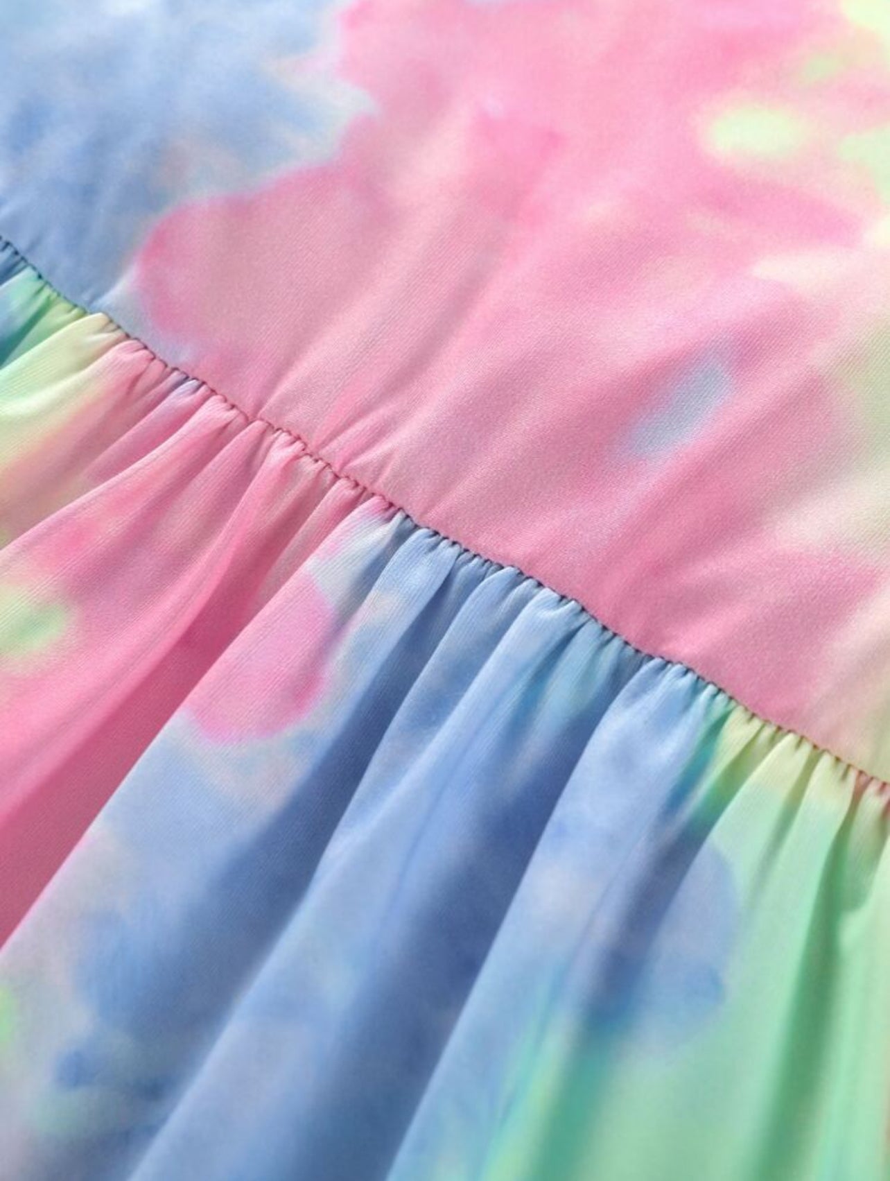 SHEIN Young Girl Tie-Dye Sleeveless Casual Loose Dress Suitable For Spring And Summer Outdoor, Vacation - 6Y