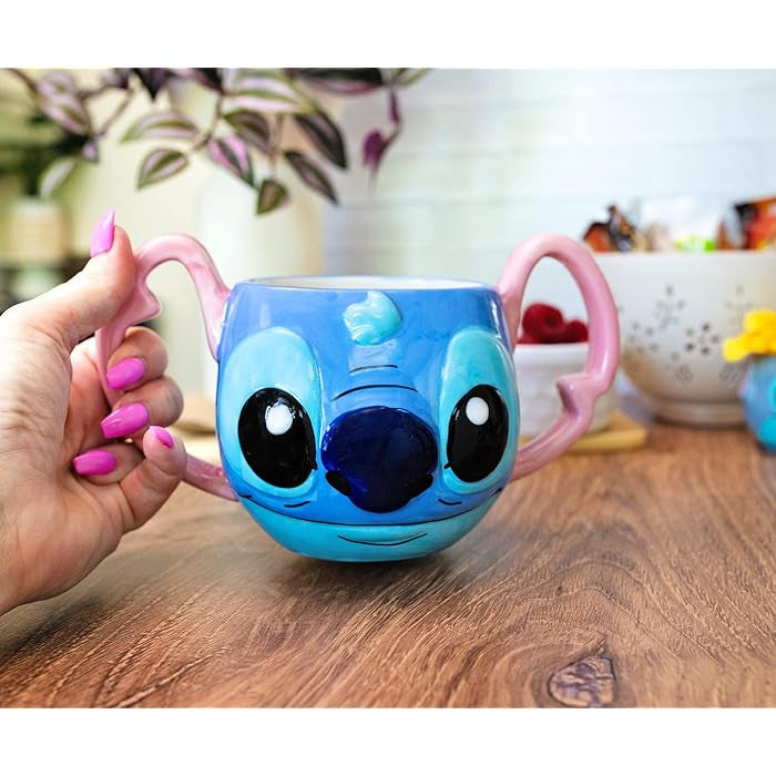 Disney Lilo & Stitch Stitch's Face 3D Sculpted Ceramic Mug