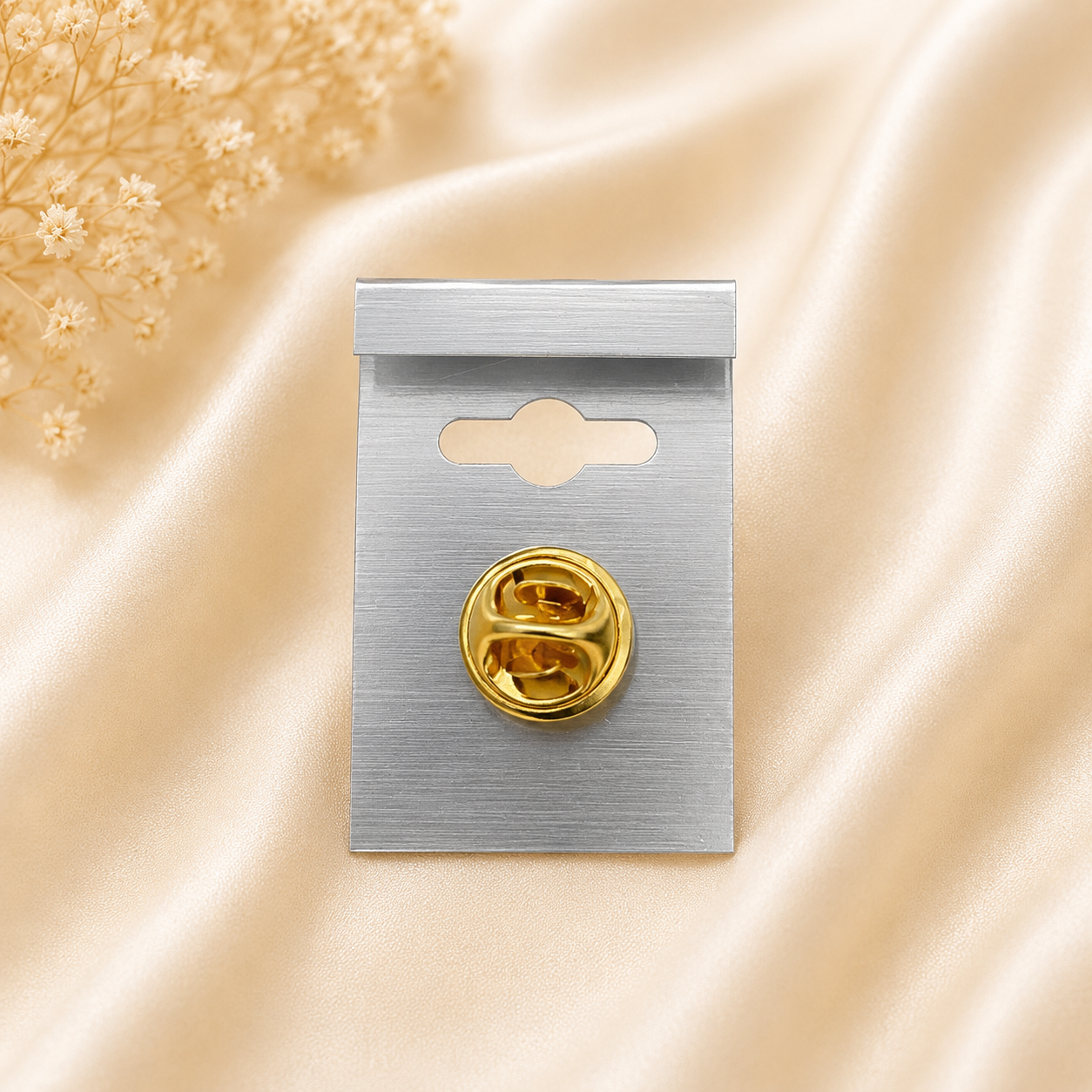 Golden Cherub Violin Brooch Pin