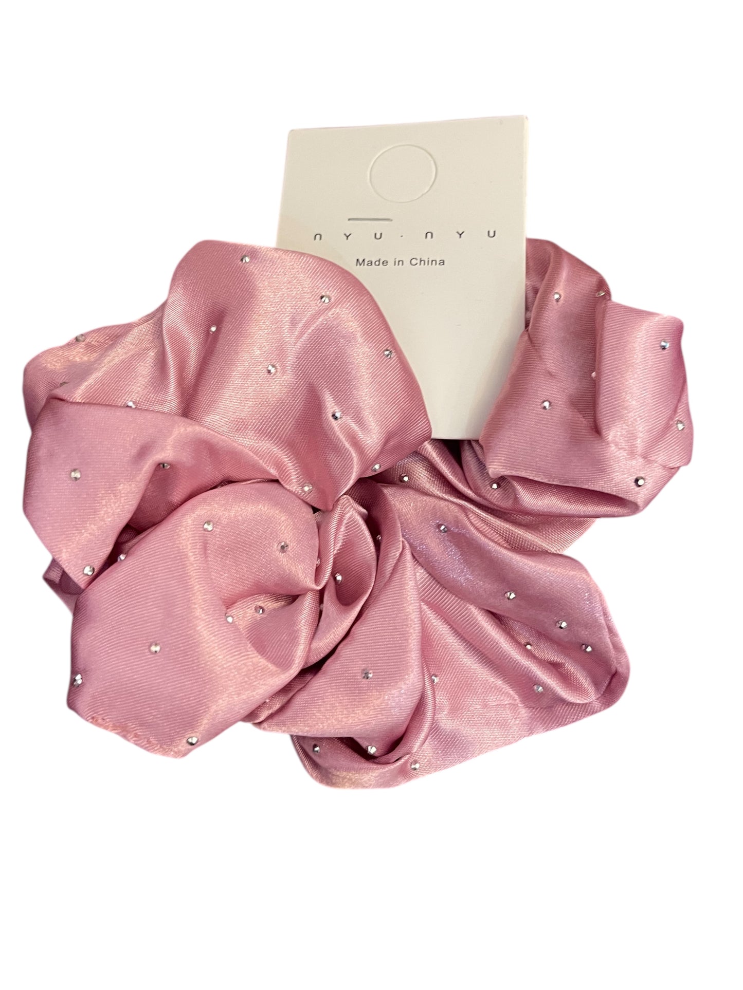 Metallic hair scrunchies for woman Advertise