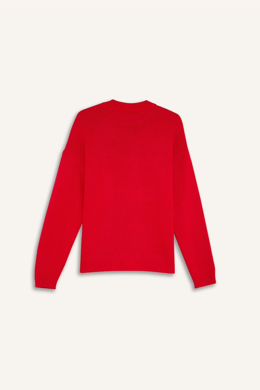 CHRISTMAS THEMED ZIPPERED PULLOVER - Medium