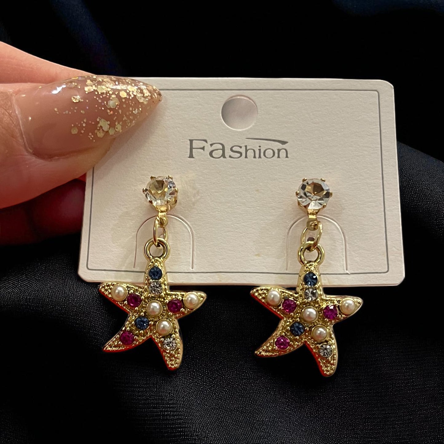 Colorful Trending Starfish Drop Earrings