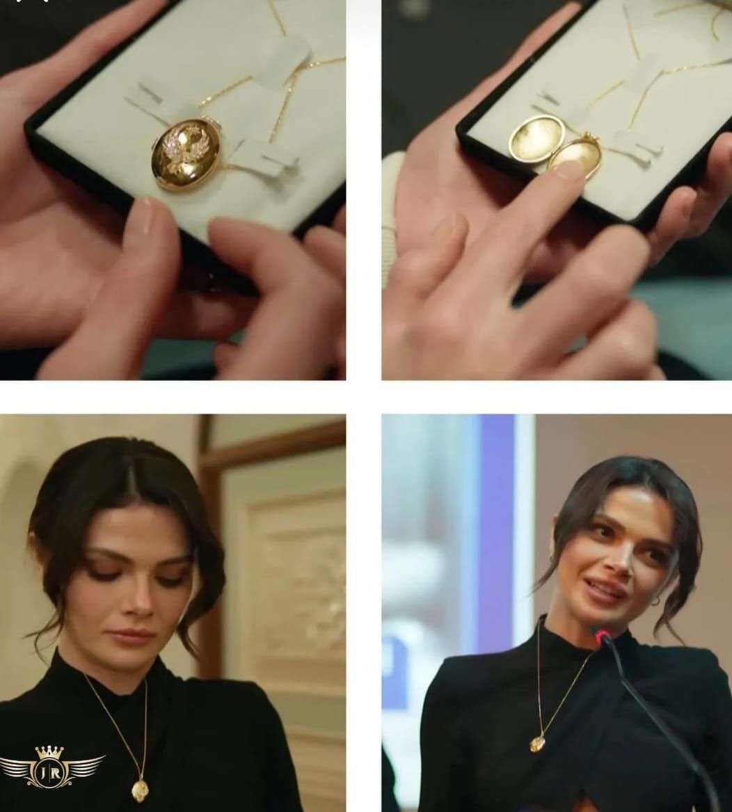 Alya Necklace Steel Phoenix Patterned, Photo-Insertable Stainless Steel Necklace