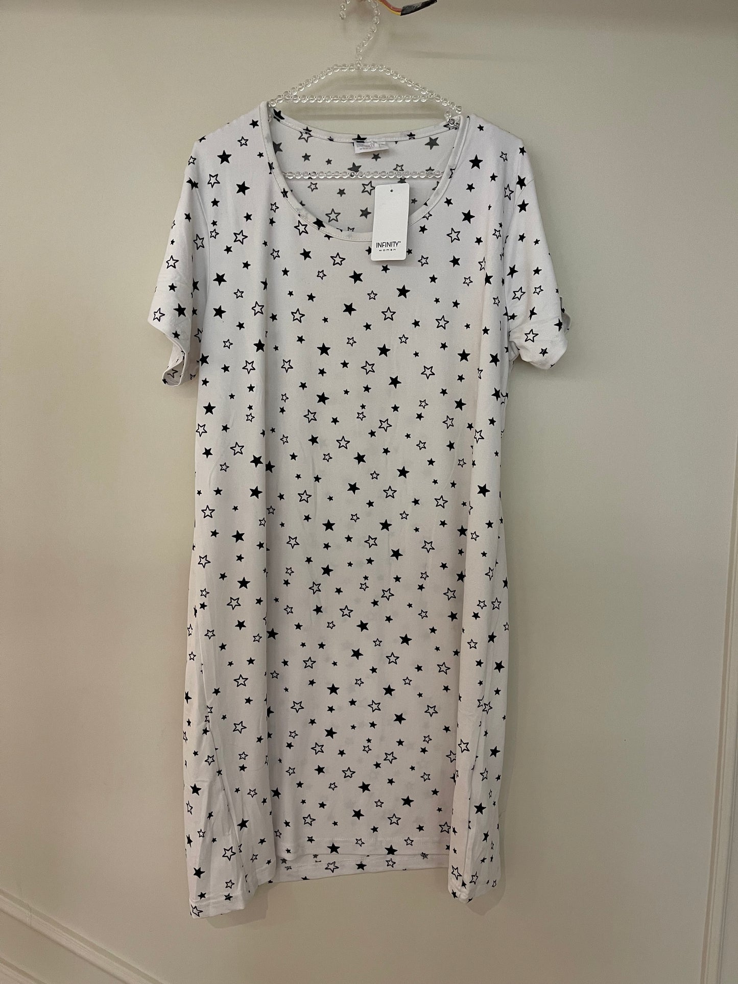Star Print Soft Touch Nightdress Summer Pyjama