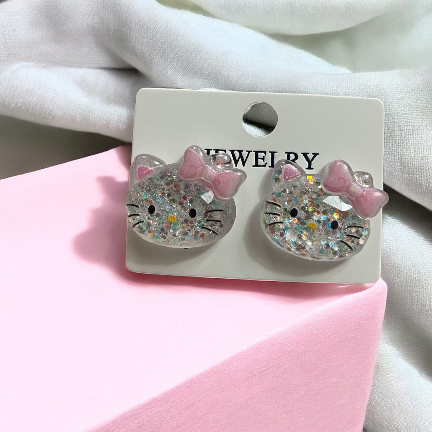 1Pair Sanrio Anime Earrings Cute Cinnamorolls My Melodys Kuromis Resin Girlfriend Girl's Stud Earrings Jewelry Gift