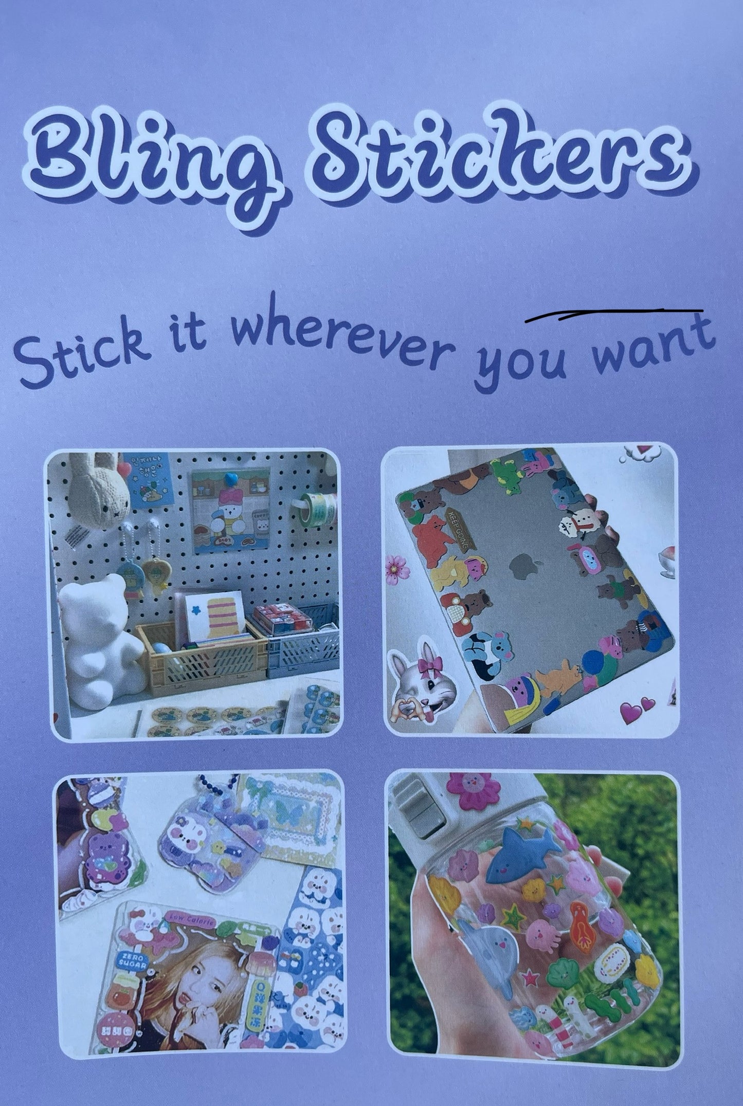 1 Sheet Sticker Set Sanrio Stitch Cute Laser Bling Stickers Decoration Children
