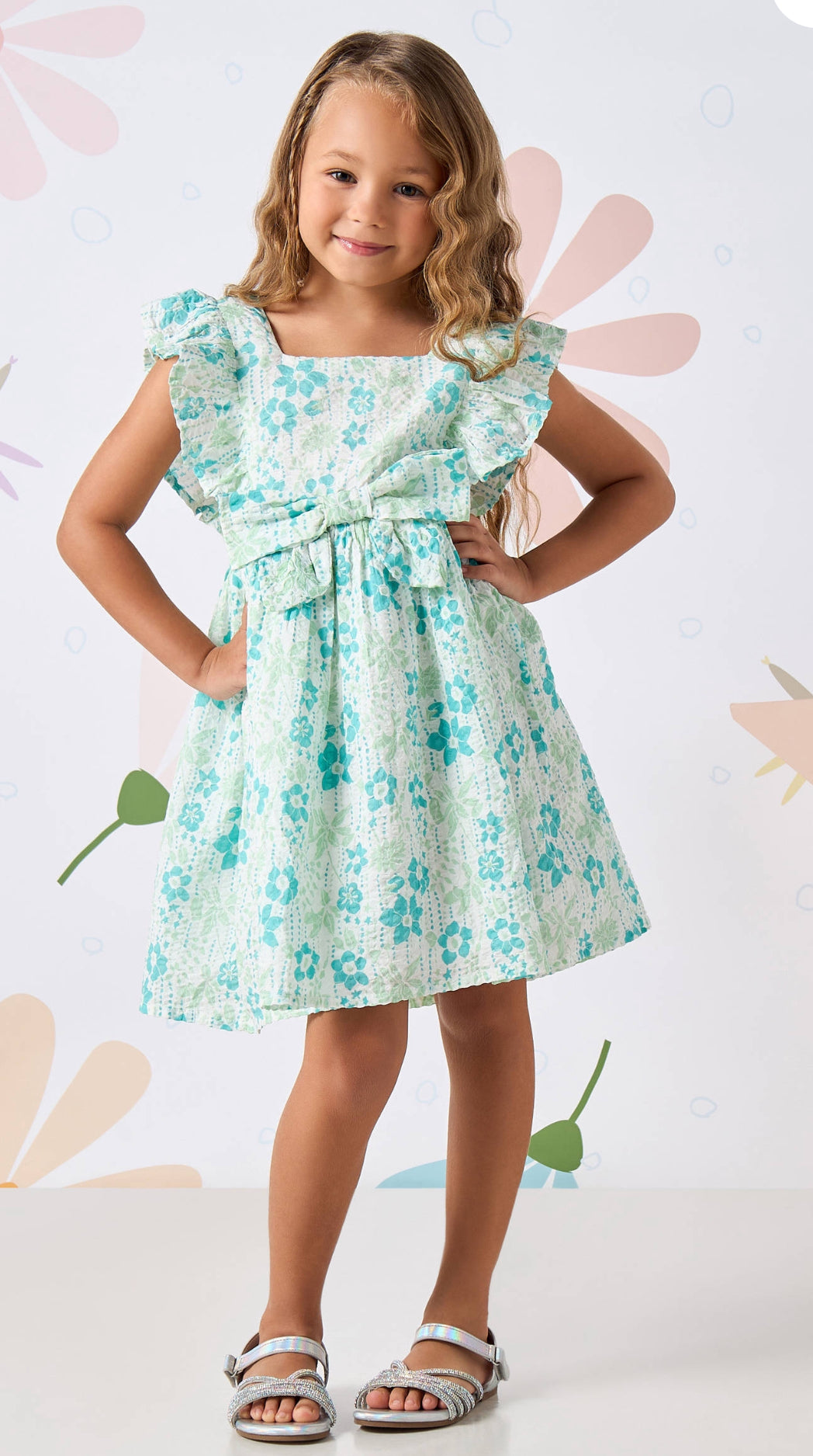 All-Over Floral Print Summer Dress - 7Years