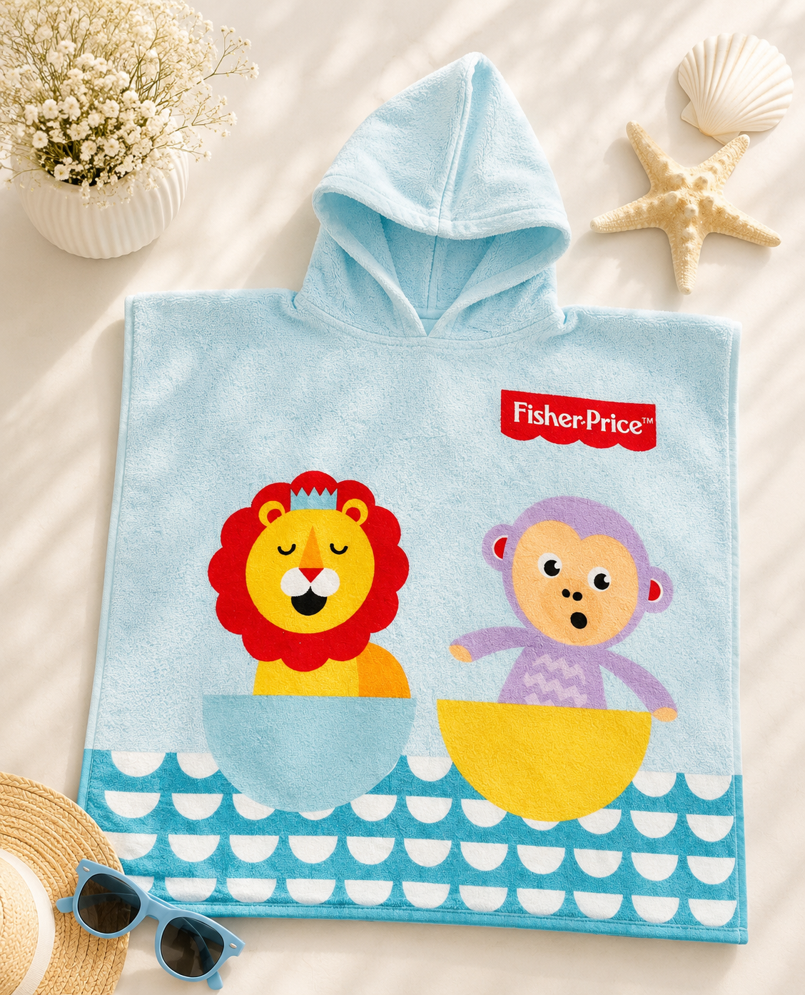 Boys & Girls Kids Hooded Beach Poncho Towel - Free Size