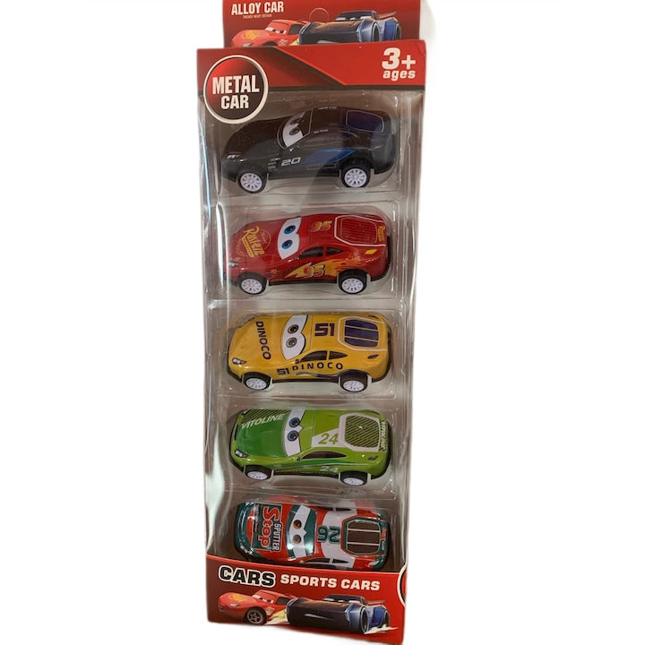 Disney Pixar Cars Metal Die-Cast Toy Cars Set ā 5 Pieces Racing Characters Pack ā Alloy Mini Cars for Kids 3+