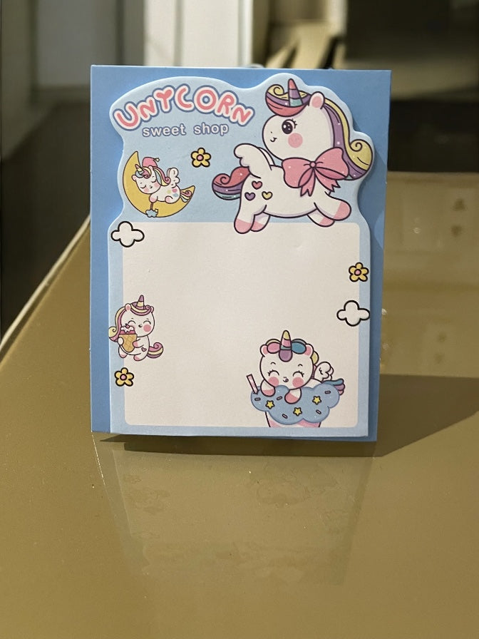 Stand-up Cute Unicorn, Astronaut Sticky Note