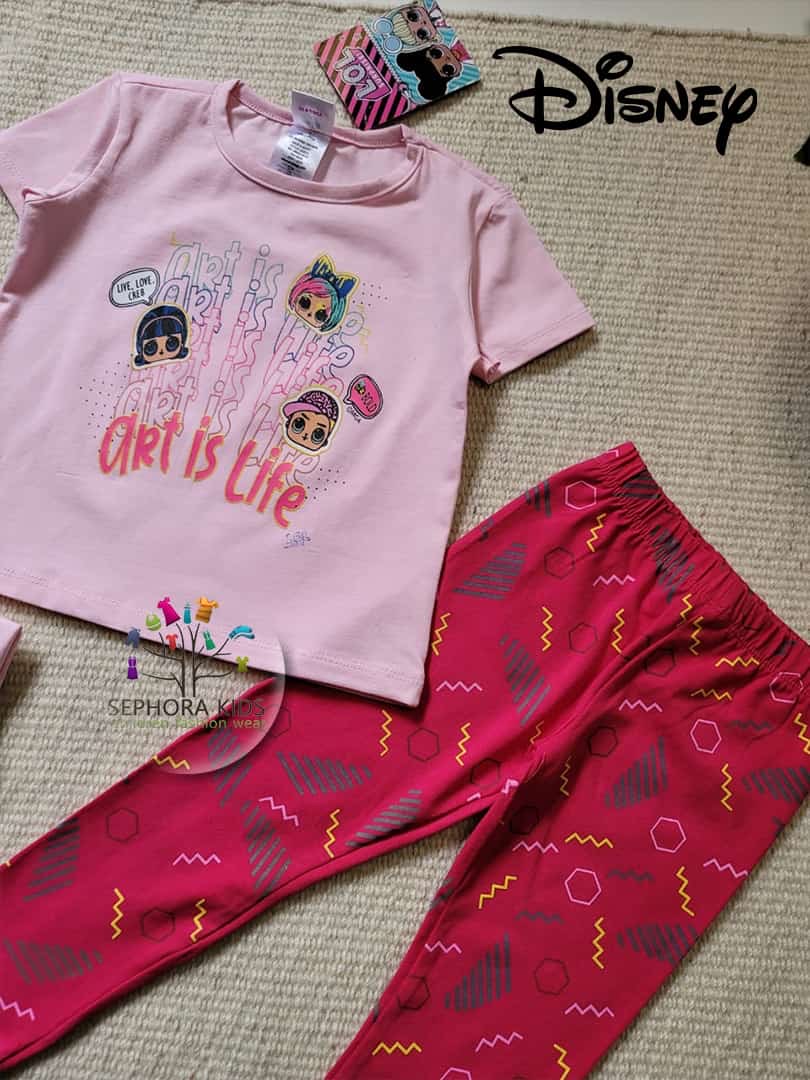 Disney LOL Girls Summer Pyjama Set