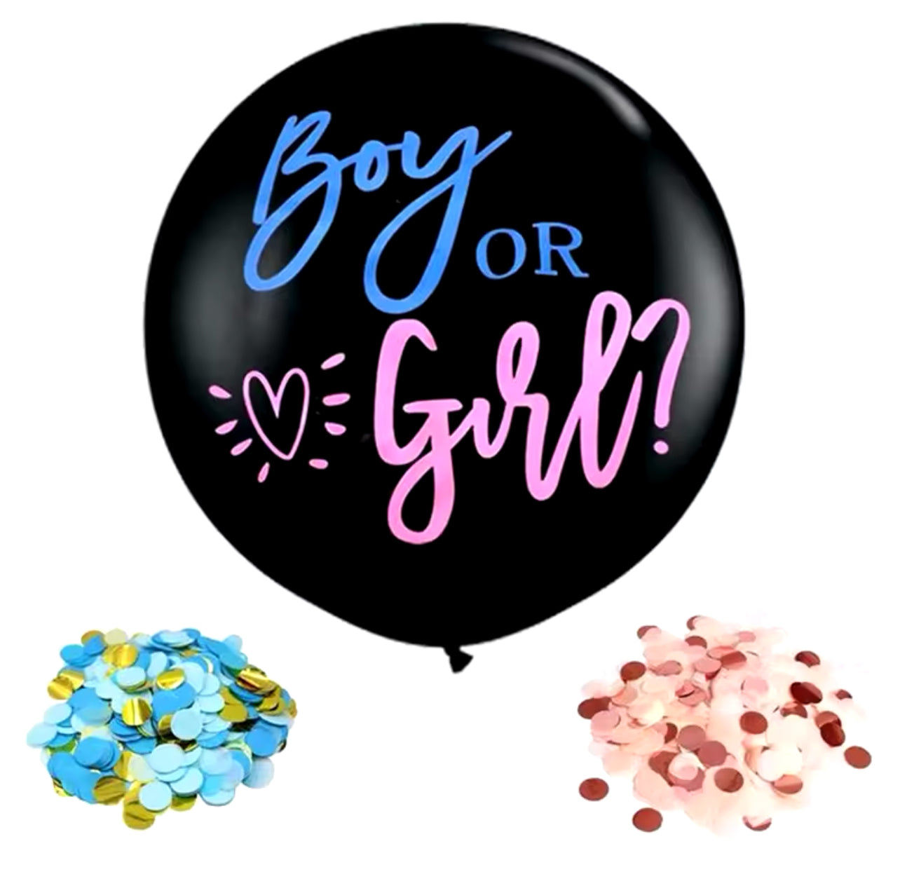 1 Set Giant Boy Or Girl Gender Reveal Black Latex Balloon Baby Shower Confetti Ballons Birthday Gender Reveal Party Decoration