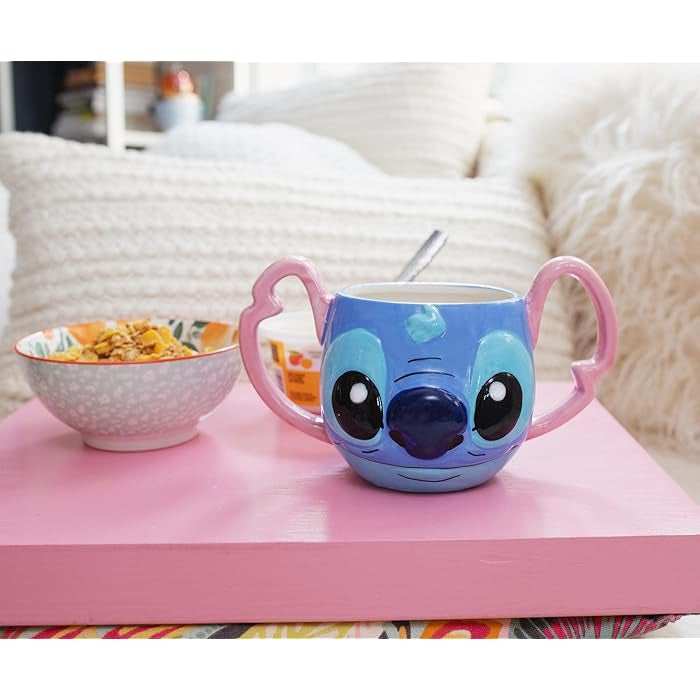 Disney Lilo & Stitch Stitch's Face 3D Sculpted Ceramic Mug