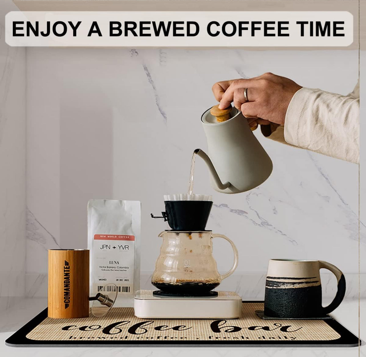 Coffee Mat Super Absorbent Drying for Kitchen Maker Quick Dry Bathroom Drain Pad Home Accessories Silicone