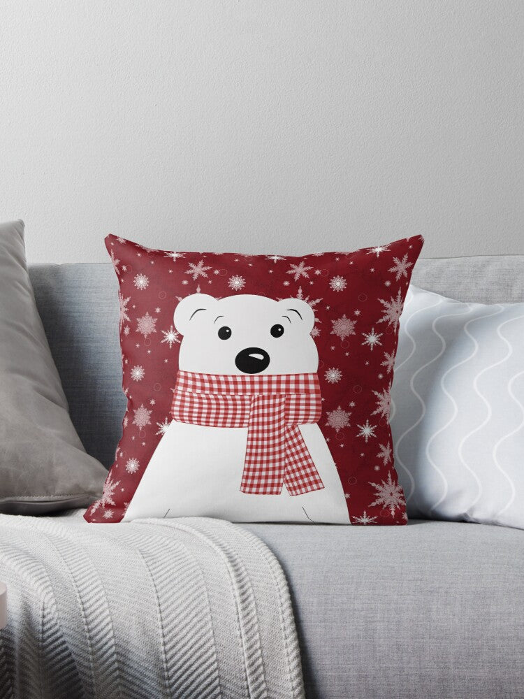 1Pcs Christmas Themed Velvet Cushion Cover Decorative Sofa Home Cars Throw Decor Pillowcover