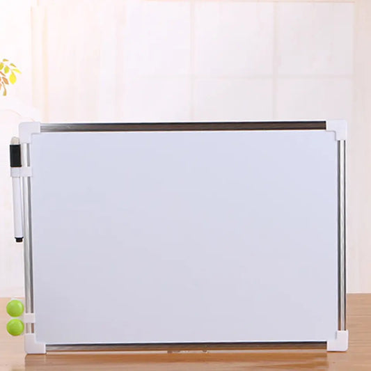 Double Side Magnetic Whiteboard Office School Dry Erase Writing Board Pen Magnets Buttons - 50Cm