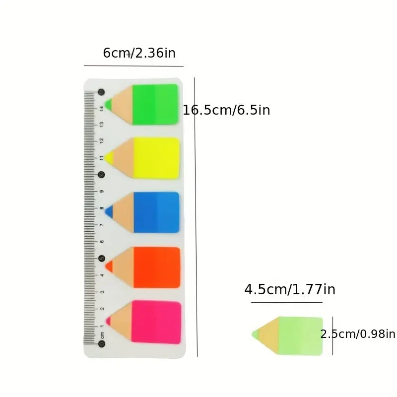 Pencil Shaped colored Sticky Notes