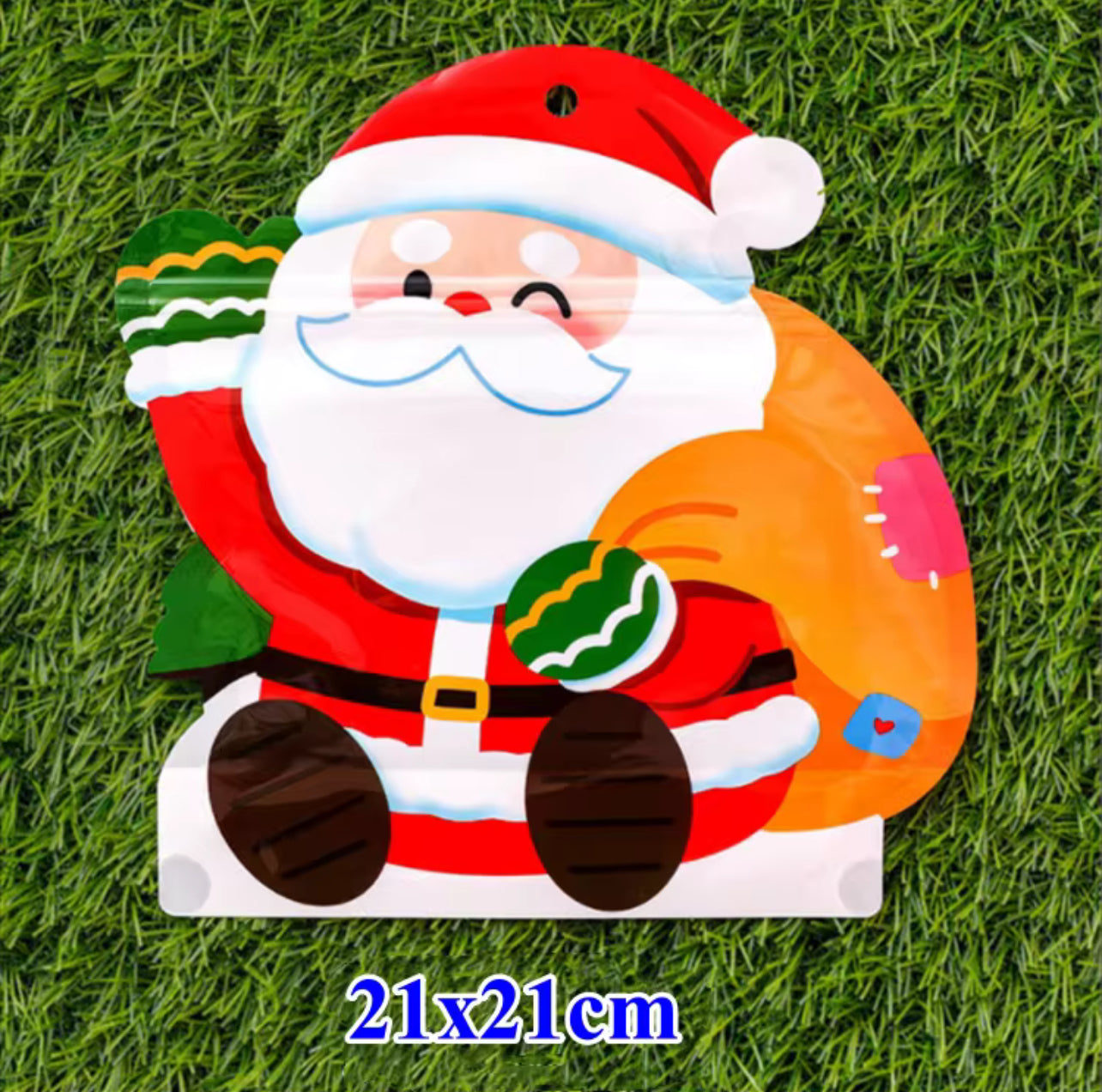 5PCS Stand-up Plastic Christmas Cartoon Zipper Packaging Bag DIY Cute Sugar Candy Snack Child Xmas Gifts Storage Pouches