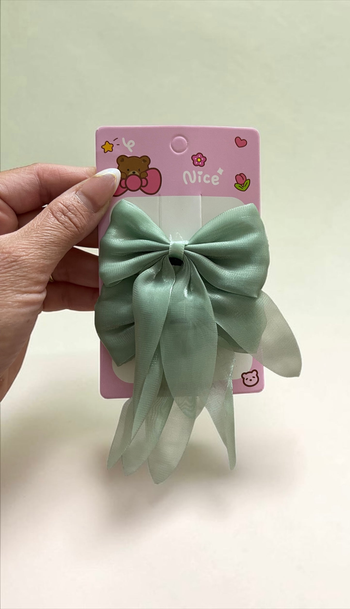 2pcs Organza Hair Bow Clips