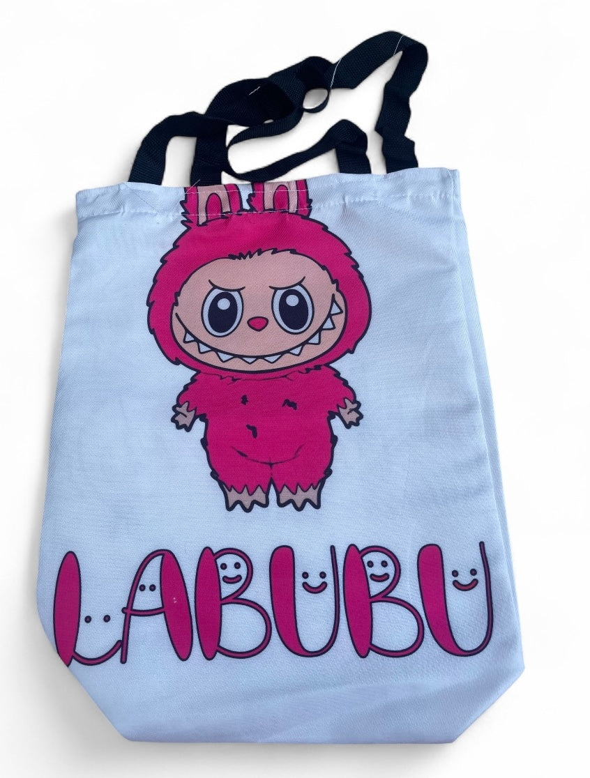 Cartoon Print Tote bag with Zip Closure