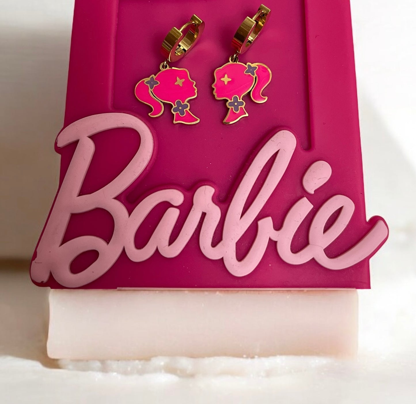 Barbie P.endant Earring Cute Charm 316L Stainless Steel 18K Gold Plated Women Festival Plant Charm Waterproof