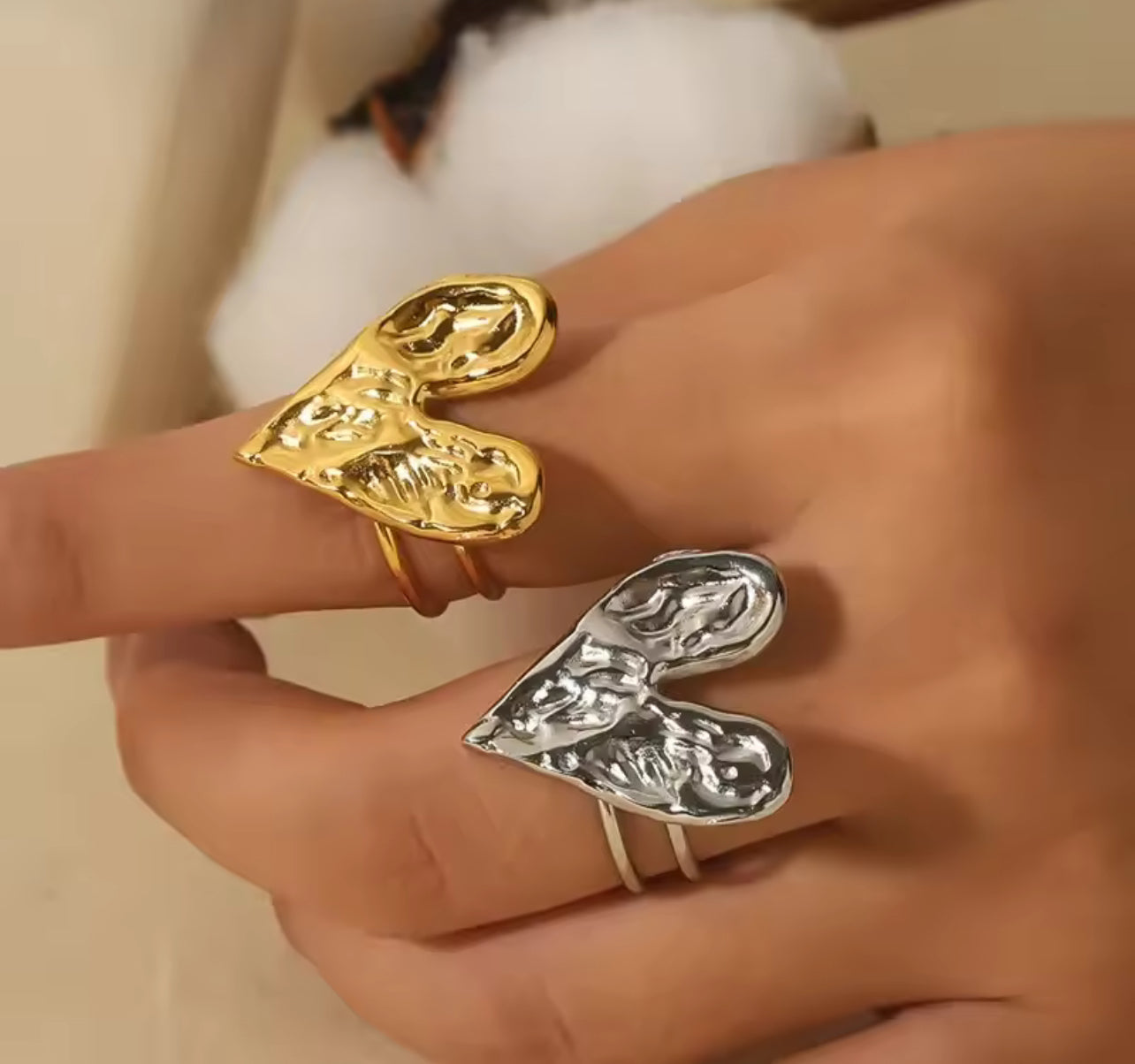 Uworld Ocean Vacation Style 18k Gold Color Plated Stainless Steel Sea Star Conch Shell Ring Waterproof Stackable Ring Women's Ac