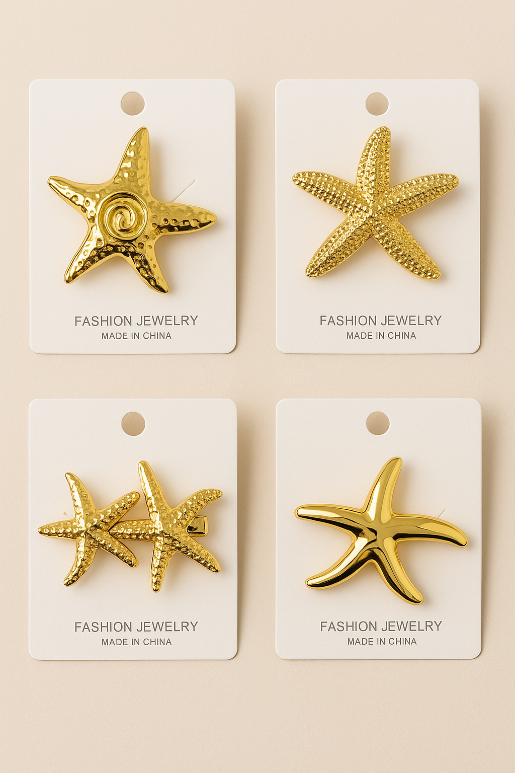 1Pc Women's Metal Hairpin Fashion Personalized Elegant Hair Accessories Trending Starfish Hairpin Decorative Hairpin, Hair Clips, Hair Barrettes Claw Clips