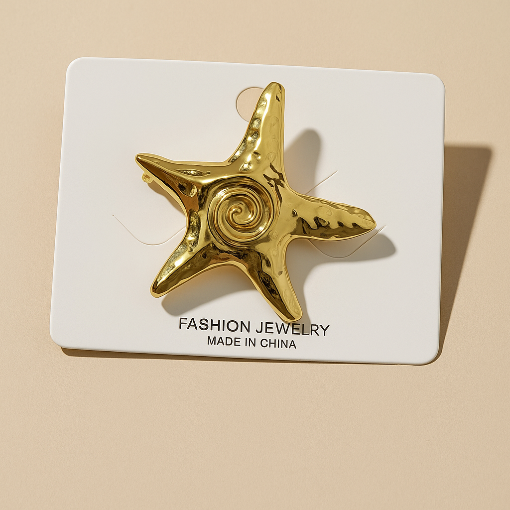 1Pc Women's Metal Hairpin Fashion Personalized Elegant Hair Accessories Trending Starfish Hairpin Decorative Hairpin, Hair Clips, Hair Barrettes Claw Clips