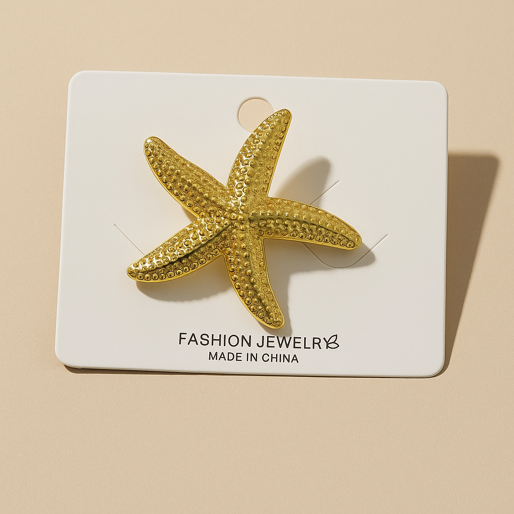 1Pc Women's Metal Hairpin Fashion Personalized Elegant Hair Accessories Trending Starfish Hairpin Decorative Hairpin, Hair Clips, Hair Barrettes Claw Clips