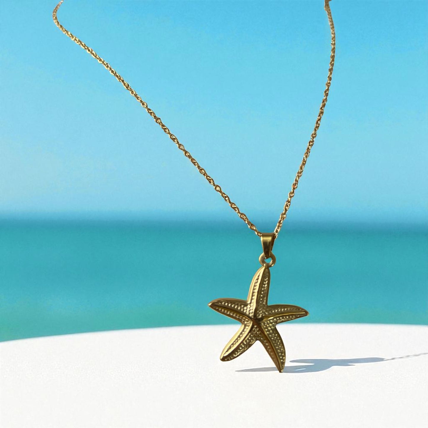 Beach Wind Shell Starfish Stainless Steel Necklace Female Fashion Simple Personalized Necklace Jewelry