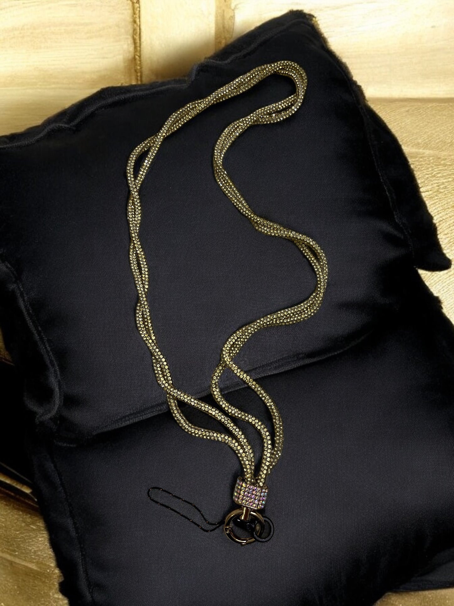 Long Wrist Style Rhinestone P.endant Mobile Phone Lanyard Full Diamond Colorful Long Neck Strap Anti Loss Sling