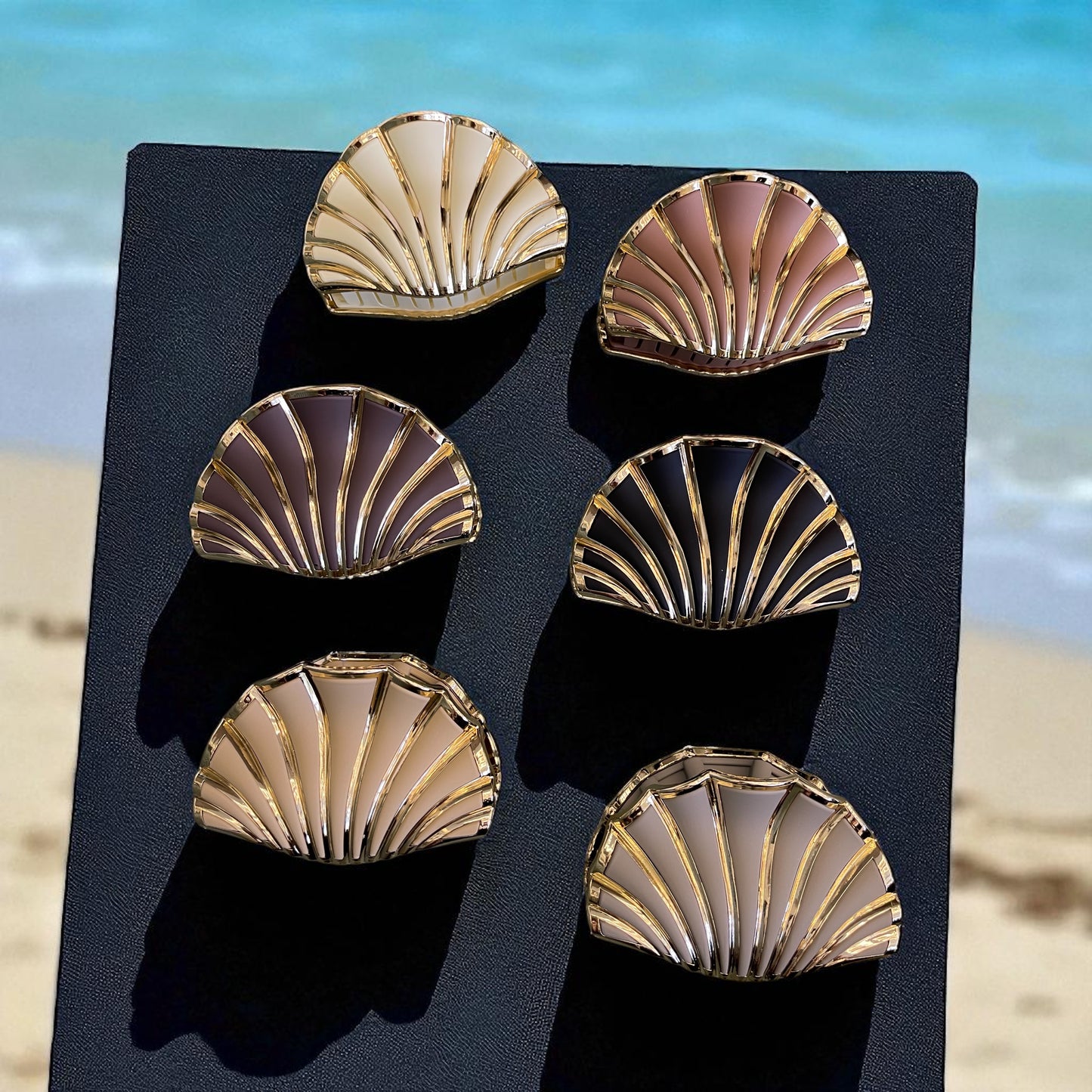 1PC Shell Shape Hair Clips Acetate Barrette Beauty Crab Hairgrip Headwear Beach Hairpins Hair Claws Styling Accessories