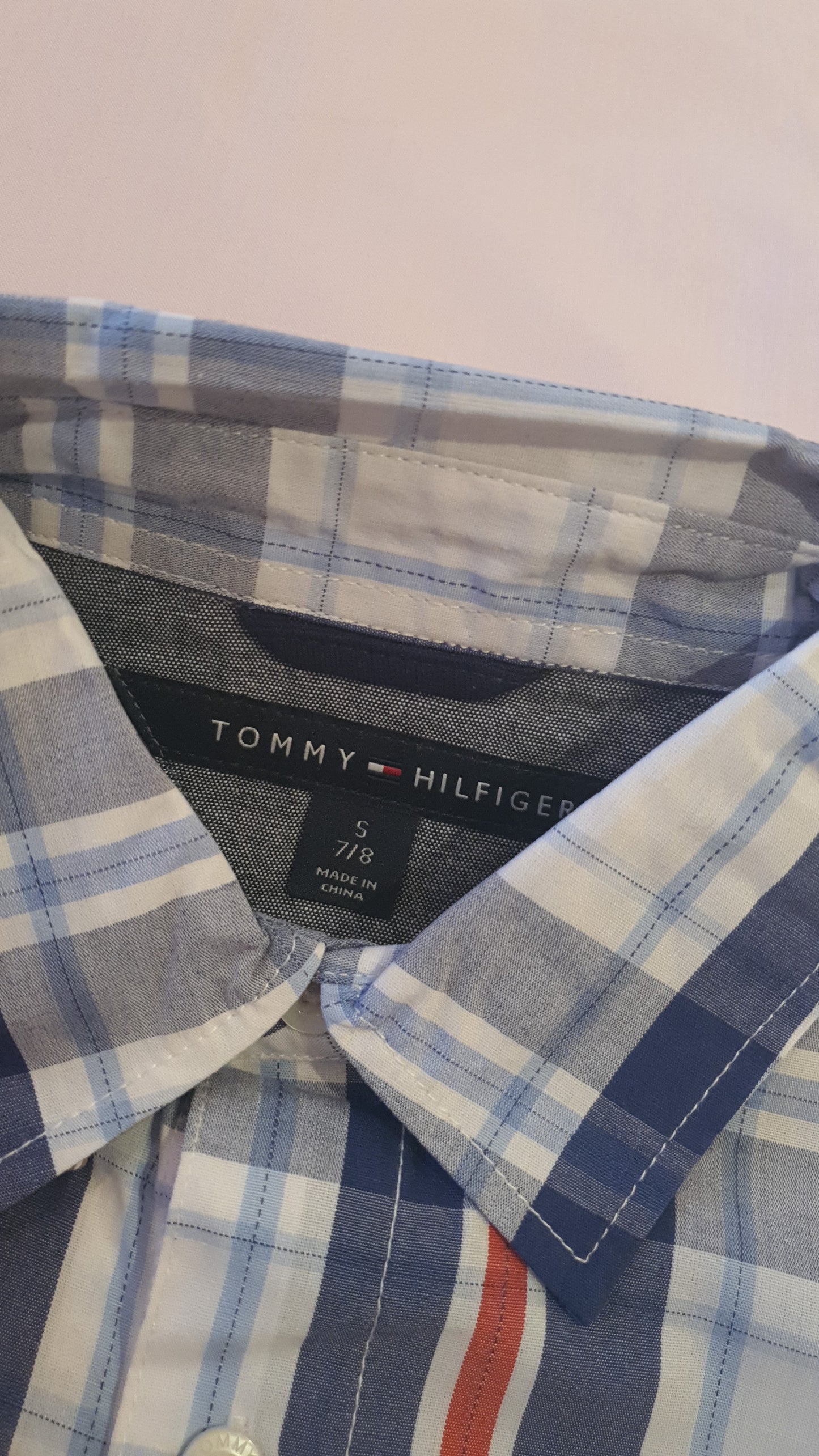 Original Tommy Hilfiger plaid woven Summer shirt for boys