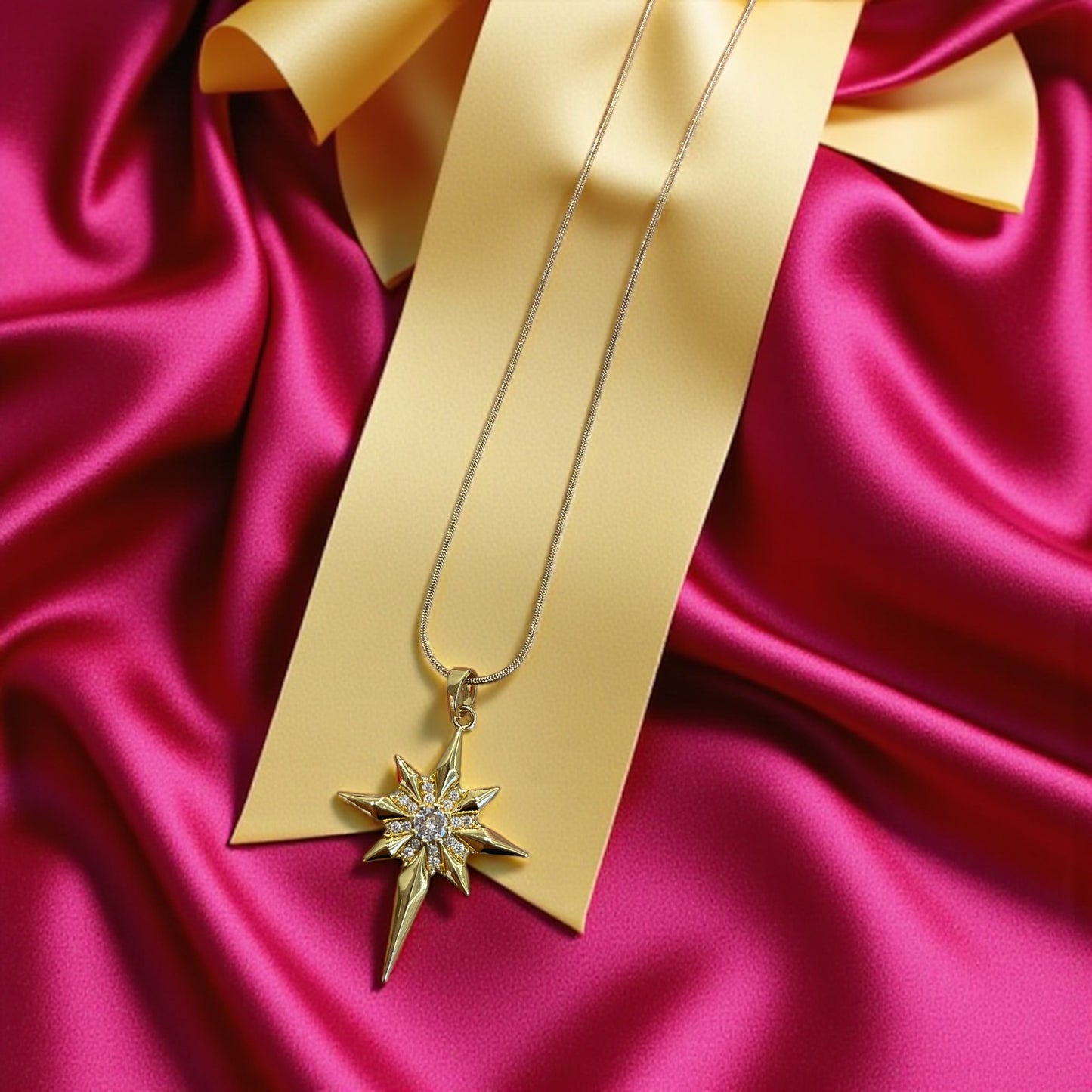 Simple Shiny Zircon Star Pendant Necklace for Women Hip Hop Cool Collar Accessories Stainless Steel Chain Jewelry Gifts