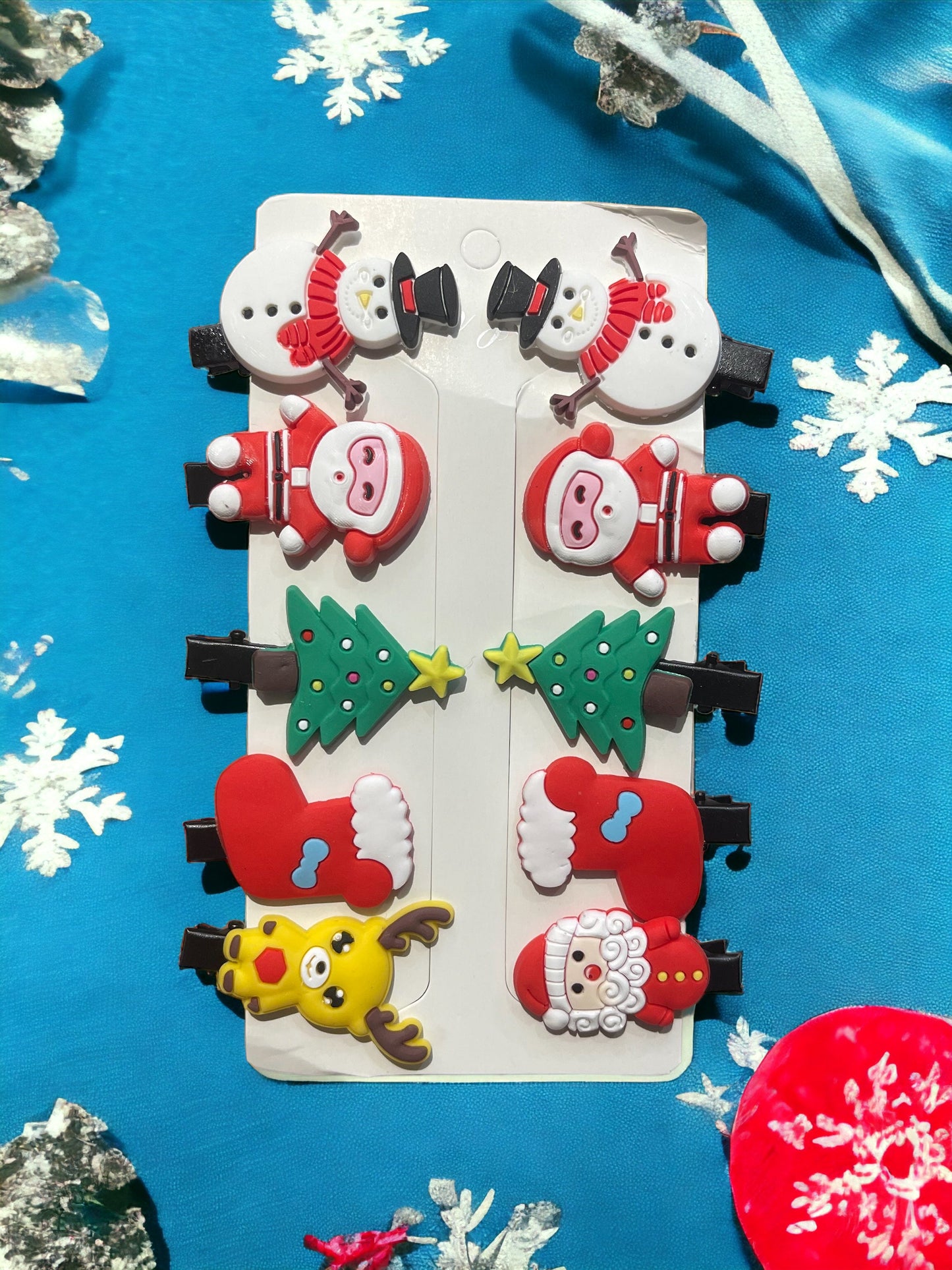 10Pcs/set Christmas Headdress Santa Antler Hair Clip For Girls Hairpins Clips Children's Barette Hair Ornaments Hair Accessories