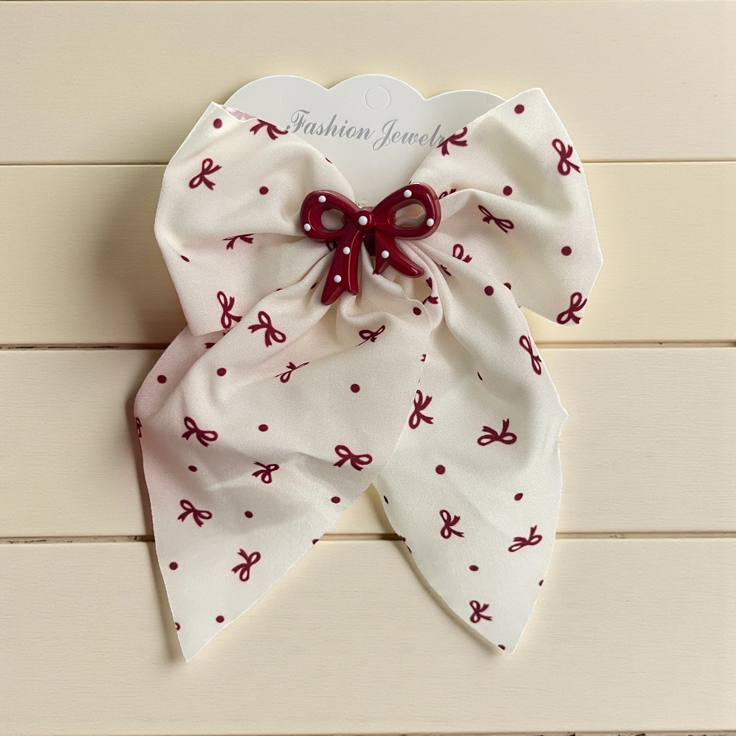 Elegant Burgundy Print Hair Bow Set š (4 Designs)